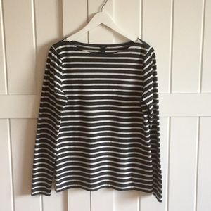 Striped J. Crew Long-sleeved T-shirt